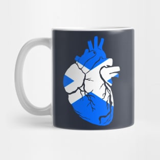 Scottish Flag Heart, Anatomical Design Mug